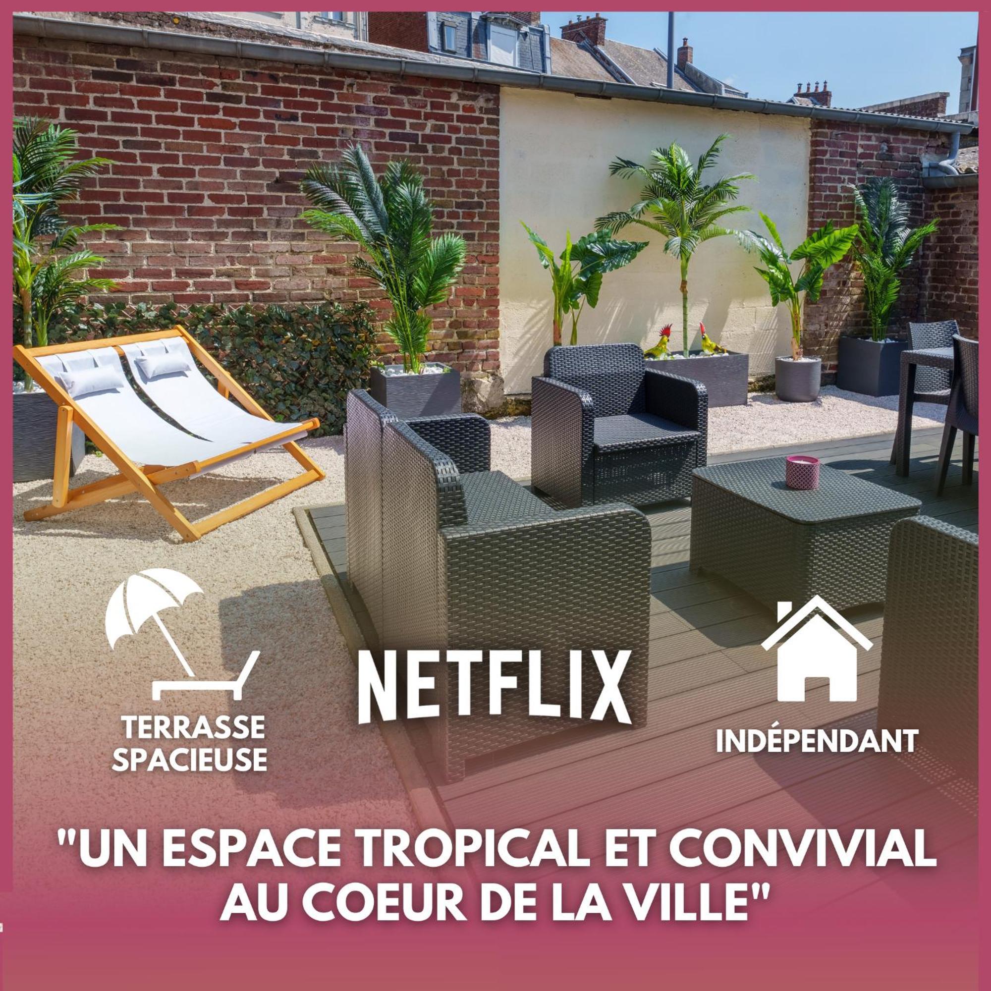 L'Escale Tropicale, Appartement Independant Avec Terrasse Privative Saint-Quentin  Luaran gambar